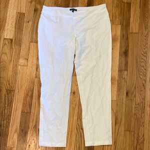 Eileen Fisher White Straight Leg Pants Lightweight Design
